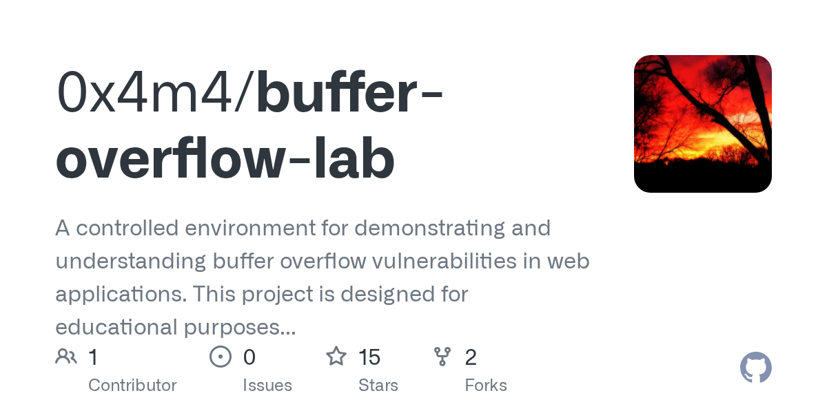 buffer-overflow-lab: A Hands-On Lab for Buffer Overflow Vulnerabilities
