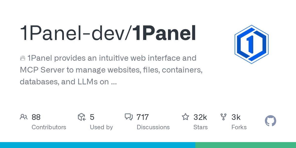1Panel: Intuitive Web-based Linux Server Management Panel