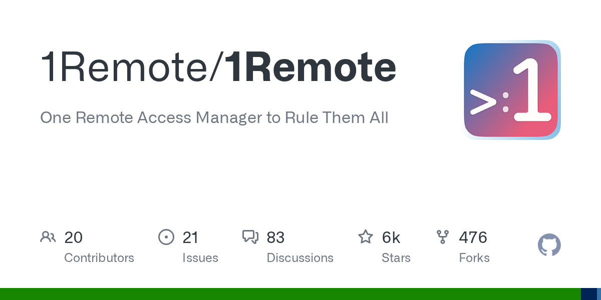 1Remote: A Modern Personal Remote Session Manager for Windows