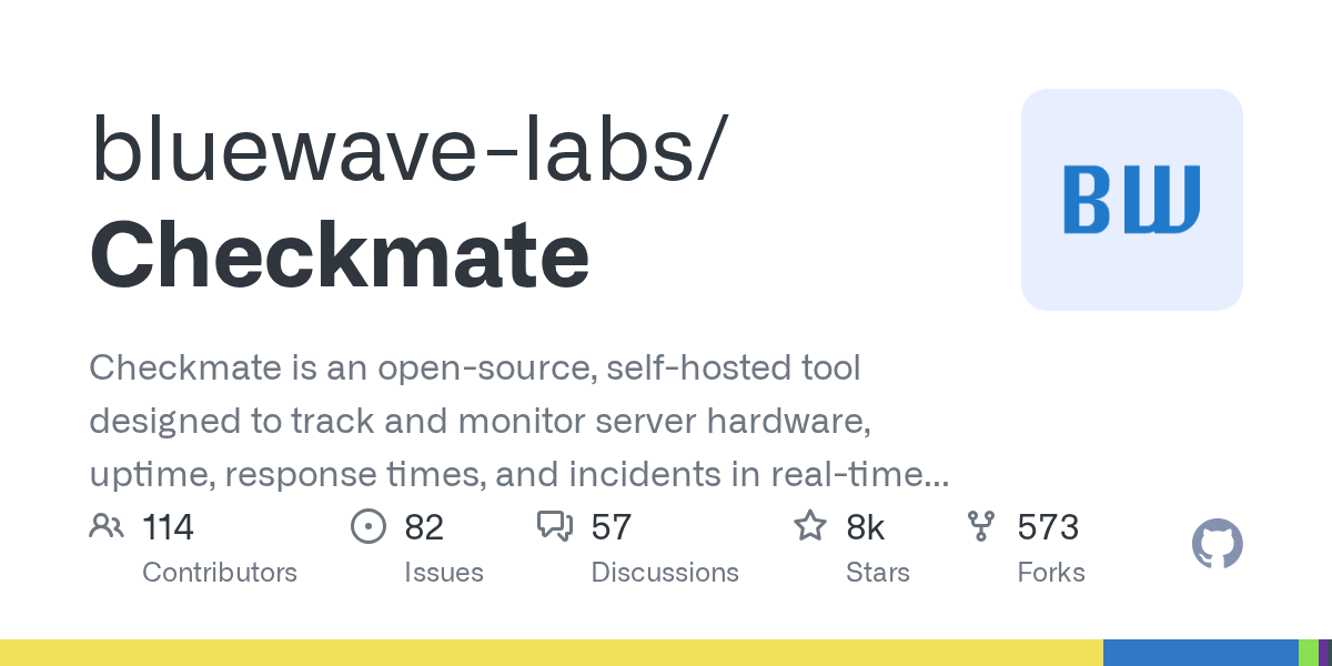 Checkmate: Open-Source, Self-Hosted Server and Uptime Monitoring