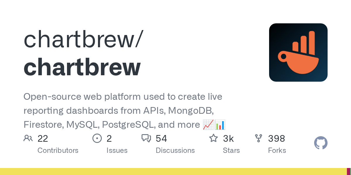 Chartbrew: Open-Source Platform for Live Reporting Dashboards