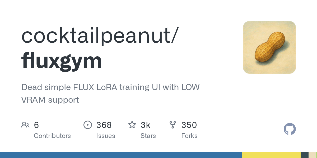 Fluxgym: Simple FLUX LoRA Training UI with Low VRAM Support