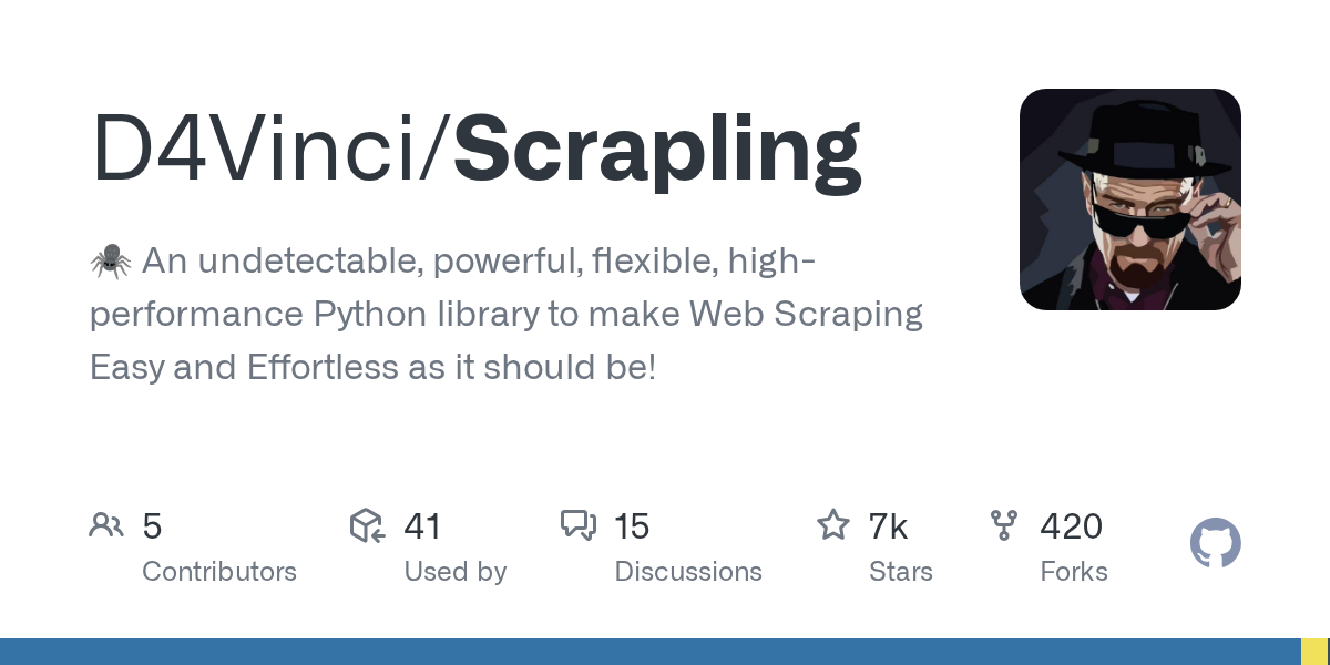 Scrapling: An Undetectable, Powerful, and Adaptive Python Web Scraping Library