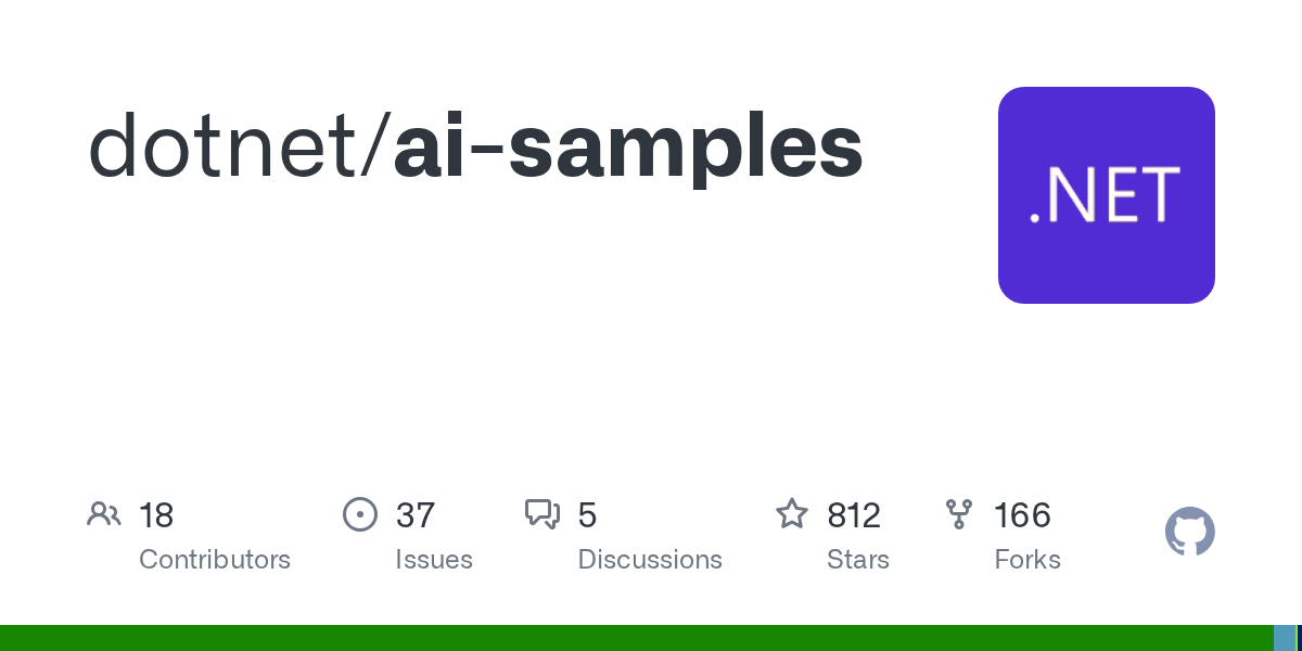 AI Samples for .NET: Integrating AI into Your .NET Applications