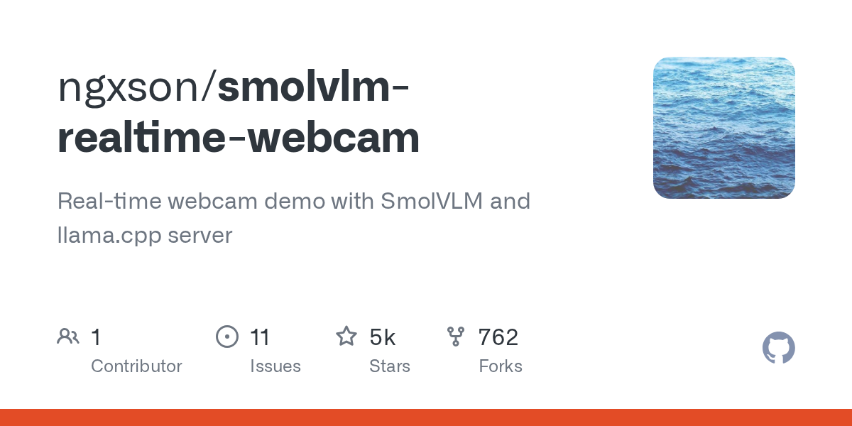 SmolVLM Real-time Webcam: Real-time Object Detection with Llama.cpp