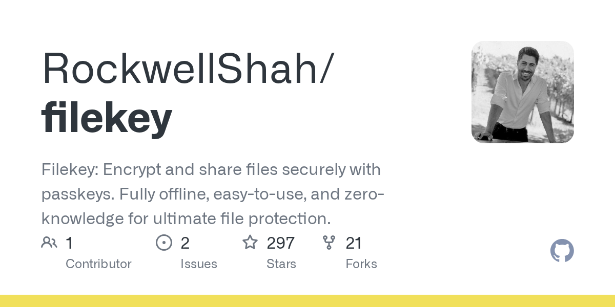 Filekey: Secure Offline File Encryption and Sharing with Passkeys