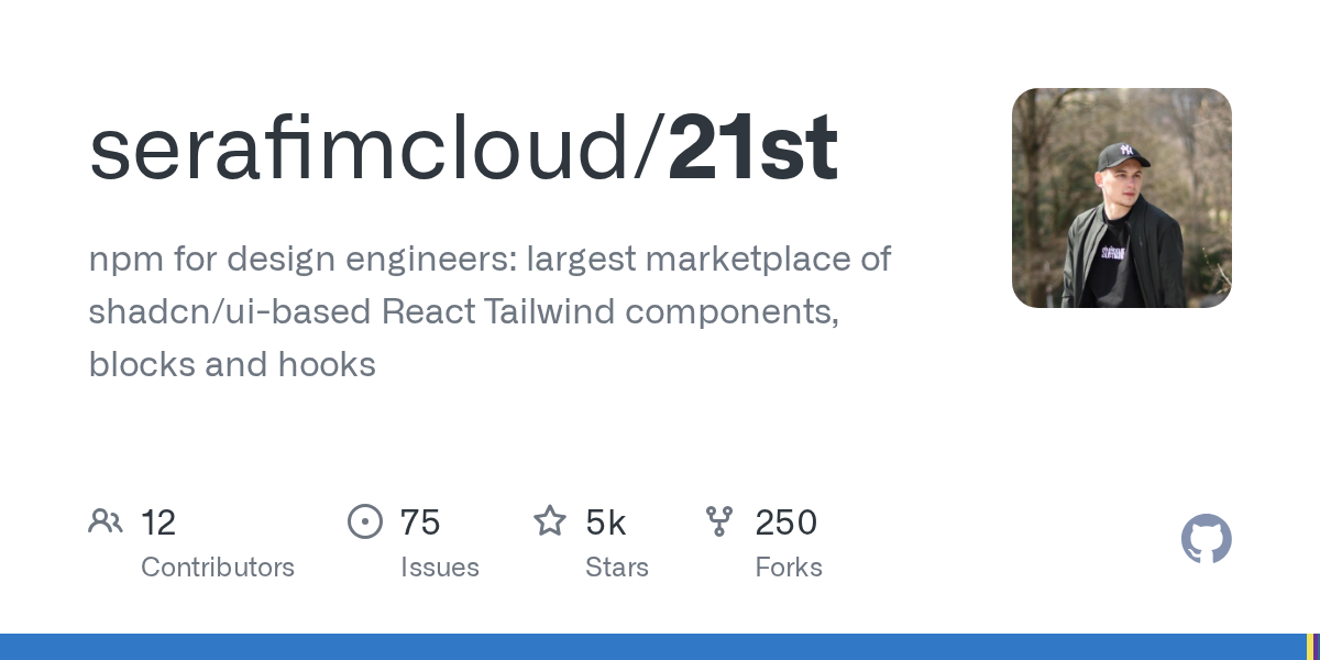 21st: Discover, Publish, and Install React UI Components with Tailwind CSS